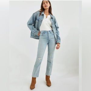 Aritzia High Rise Straight Leg Jeans